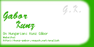gabor kunz business card