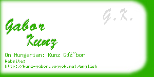 gabor kunz business card